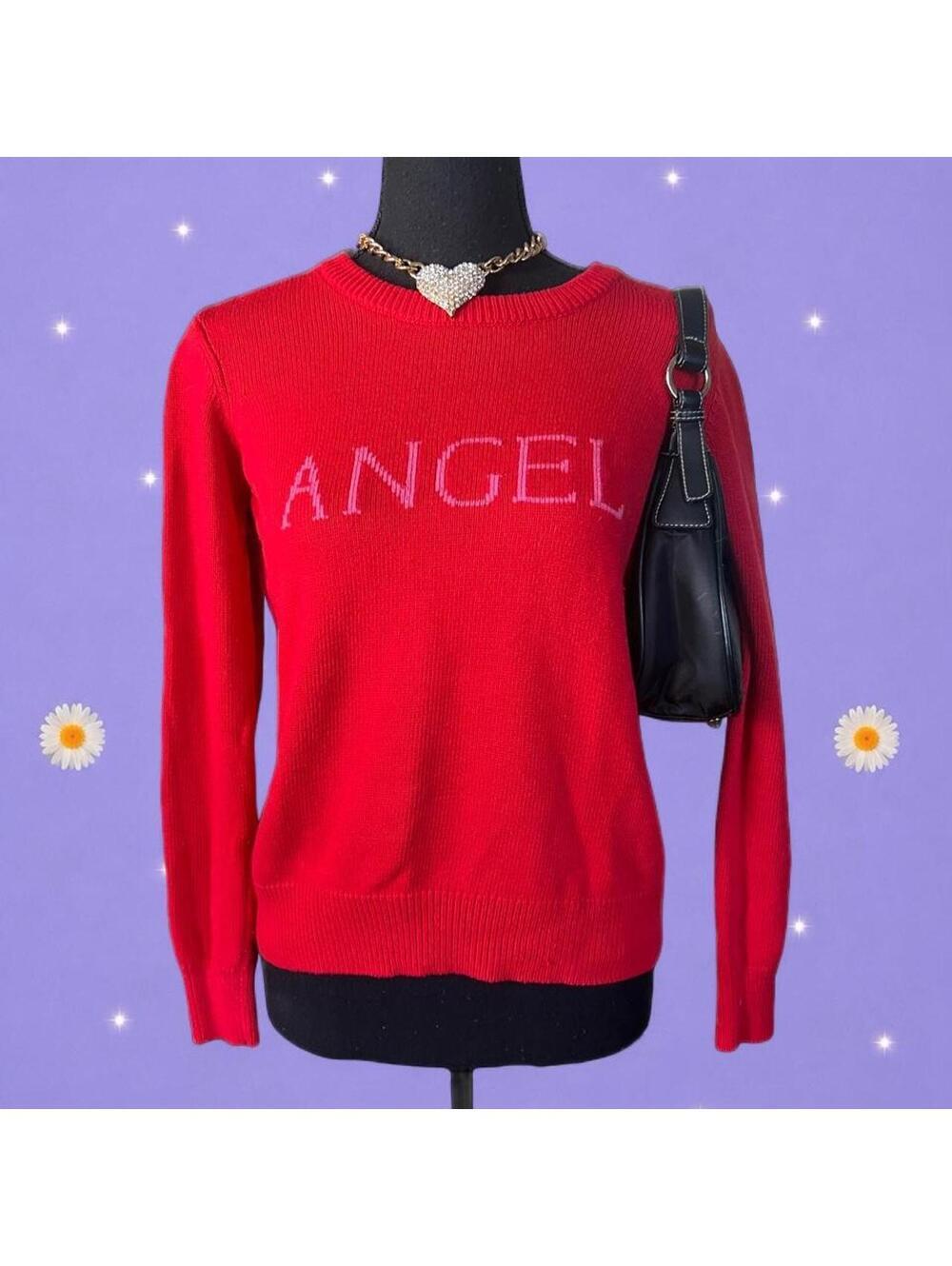 Vintage Y2K Victoria's Secret Angel Knit Sweater Size Small 💗